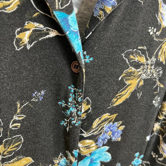 Chelsea Studio Size 18W Floral Knit Sleeveless Button Front Collar Shirt Dress - Picture 6 of 10